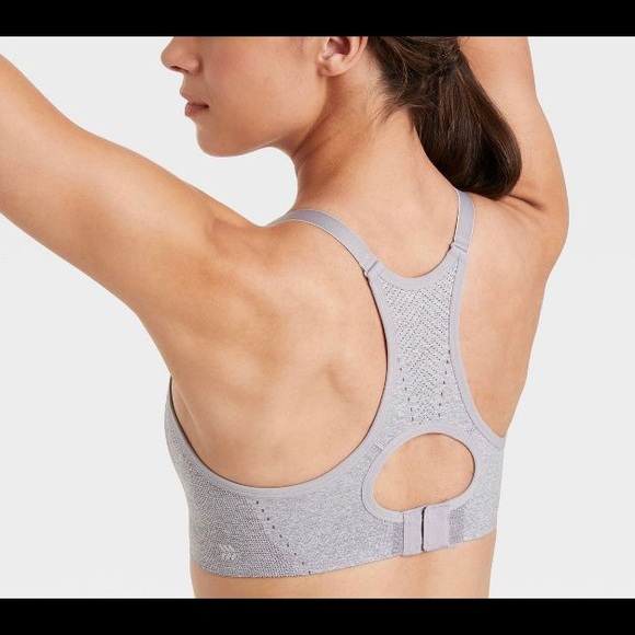 All in Motion™ Women's High Support Seamless Bonded Bra - Light Heather Grey - Picture 2 of 7